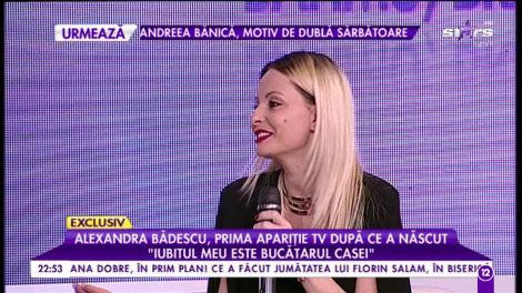 Alexandra Bădescu, prima apariție TV după ce a născut: "Am o bonă filipineză care mă ajută cu fetița"