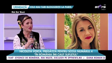Nicoleta Voica, pregătită pentru soțul cu numărul 4: ”Eu am să mor româncă, am să mor cetățean bănățean”