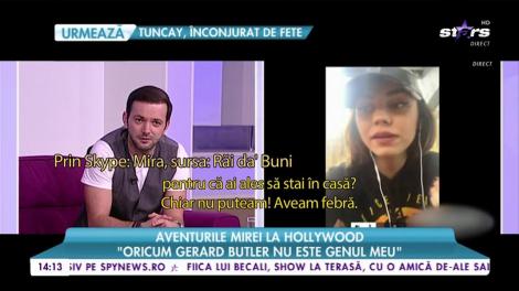 Aventurile Mirei la Hollywood: ”Am ratat întâlnirea cu Gerald Butler din cauza febrei”