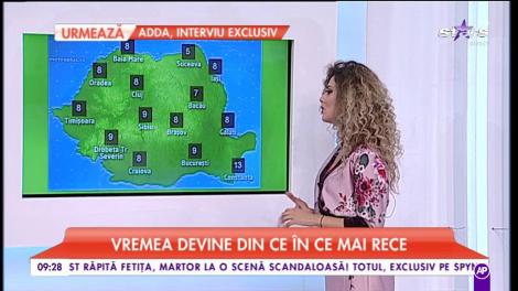 Vremea ne pune la încercare! Maximele se încadrează între 8 și 9 grade
