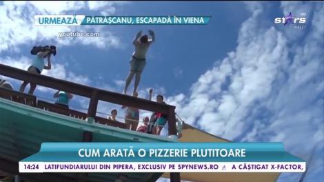 Cum arată o pizzerie plutitoare. Localul se află la 40 de minute de coasta Fiji