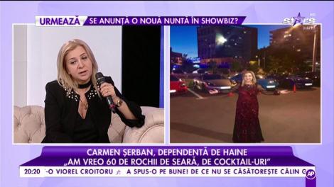 Carmen Șerban, dependentă de haine: ”Am vreo 50 de rochii de seara, de cocktail-uri”