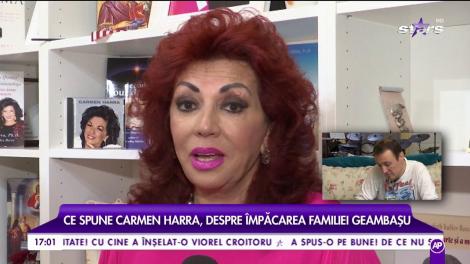 Carmen Harra despre relațiile cu părinții. Vedeta vorbește despre impăcarea familiei Geambașu