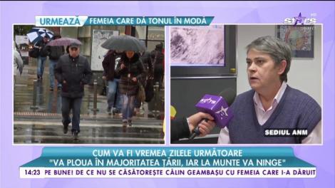 Temeraturile din ce în ce mai scăzute. Avertizări de la meteorologi: ”Va ploua în majoirtatea tării, iar la munte va ninge”