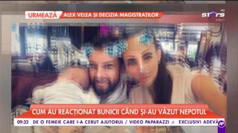 Momente emoționante cu familia lui Gabi Enache. Cum au reacționat bunicii când și-au văzut nepotul