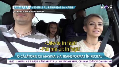 Giulia Anghelescu, spectacol în familie. O călătorie cu mașina s-a transformat în recital