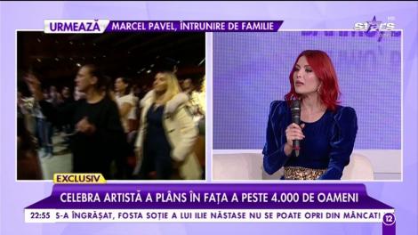 Elena Gheorge, în lacrimi pe scenă: ”I-am dedicat bunicii mele întregul moment din concert”