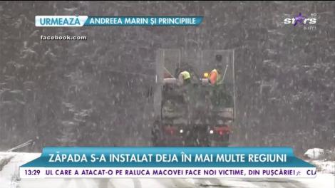 A venit iarna peste România. Zăpada s-a instalat deja în mai multe regiuni