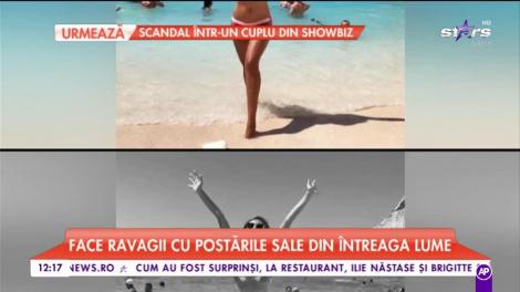 HOOOT! În avion e încheiată până-n gât, dar uite-o cum arată la plajă! Ea e cea mai sexy stewardesă: ”Ce femeie!!”