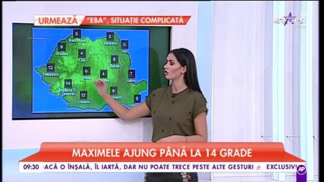 Vremea este schimbătoare de la o zi la alta. Maximele ajung până la 14°C