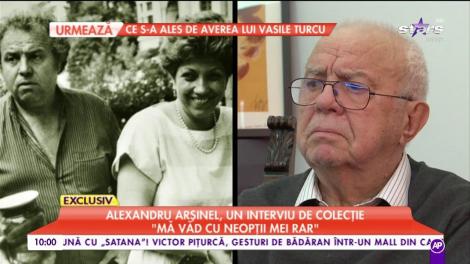 Alexandru Arșinel, interviu de colecție: „Secretul unei căsnicii constă în înțelegere, bucurie și iertare”