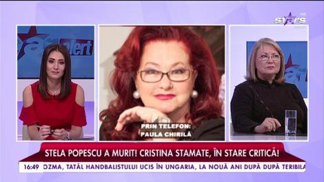 Paula Chirilă: "Fix acum o lună am stat la masă împreună"