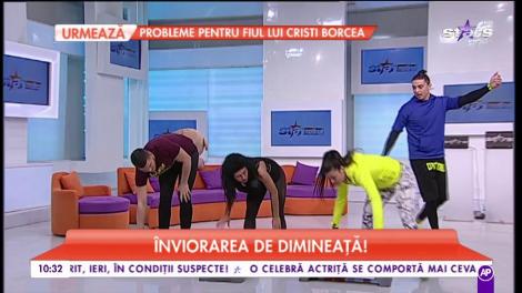 Înviorarea de dimineață! Antrenamentul vedetelor care scoate untul din noi