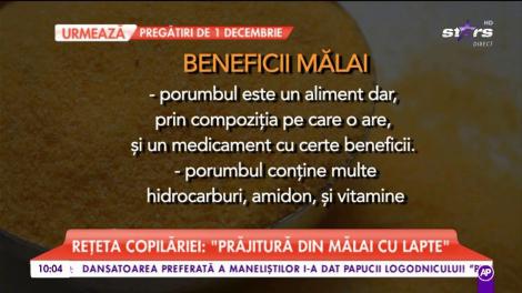 Rețeta copilăriei: „Prăjitură din mălai cu lapte”