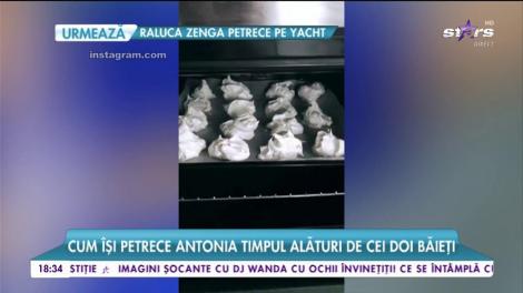 Cum își petrece Antonia timpul cu cei doi băieți