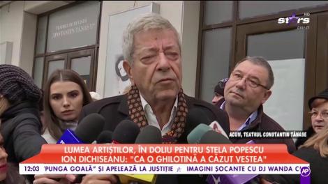 Ion Dichiseanu a venit să îi aducă un ultim omagiu Stelei Popescu: „Nu îmi imaginam să apună această stea”
