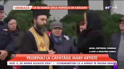 Cortegiul funerar cu trupul Stelei Popescu a ajuns la Mănăstirea Cernica