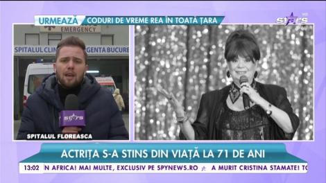 Cristina Stamate s-a stins din viata. Cel mai mare regret al celebrei actrițe