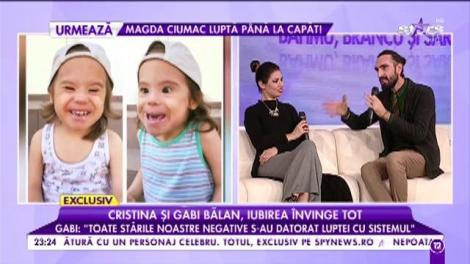 Gabi Bălan: „Depresia noastră nu are nicio legătură cu diagnosticul copiilor”