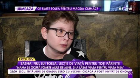 Sasha, fiul lui Tolea, lecție de viață pentru toți părinții: „ Îl iubesc doar că e tatăl meu”