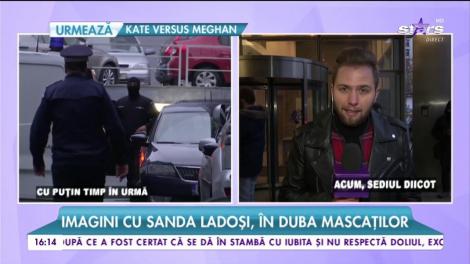 Imagini cu Sanda Ladoşi, în duba mascaţilor!
