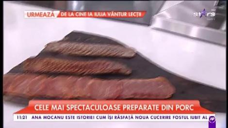 Cele mai spectaculoase preparate din porc: „ Carnea trebuie ținută la marinat cu 24 de ore înainte”