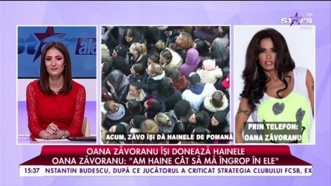 Oana Zăvoranu donează numeroase piese din garderobă. Sute de oameni au venit să o întâlnească pe vedetă