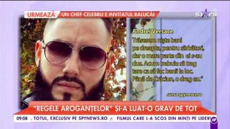 Lui Andrei Versace i-au intrat fițele la apă. Ce sumă fabuloasă a pierdut, în doar câteva ore!