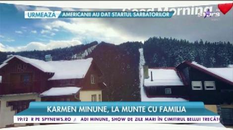 Vedetele au dat năvală în zăpadă. Karmen Minune, se bucură de zăpadă