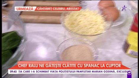 Chef Raluca Dumitru gătește "Clătite cu spanac la cuptor"