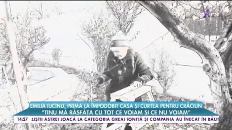 Emilia Iucinu, prima la împodobit casa și curtea pentru Crăciun