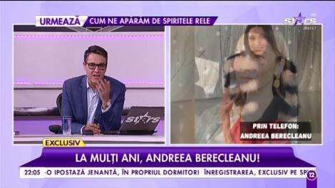 Agenția VIP îi urează, în direct,  Andreei Berecleanu ”La mulți ani”