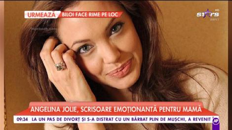 Angelina Jolie, scrisoare emoționantă pentru mamă