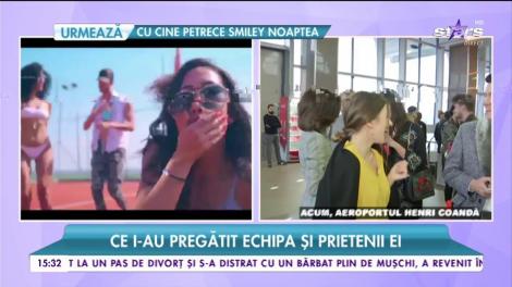 Petrecere surpriză pentru Inna chiar în aeroport. Ce i-au pregătit echipa și prietenii