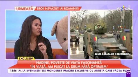 Nadine, poveste de viață fascinantă: ”În viață am plecat la drum fără optimism”