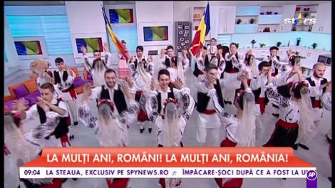 La mulți ani, români! La mulți ani România! Dans tradițional în platoul Star Matinal