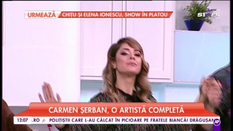 Carmen Șerban, o artistă completă. Vedeta cântă în platoul Star Matinal