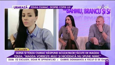 Alina și Tolea Ciumac răspund acuzațiilor făcute de Magda: ”Tolea: Magda vorbește mult și niciodata nu spune nimic”