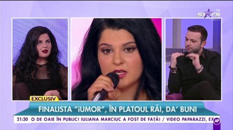 Finalista ”iUmor”, în platoul Răi da buni. Ioana State, lecția de gramatică pentru jurații celebrului concurs