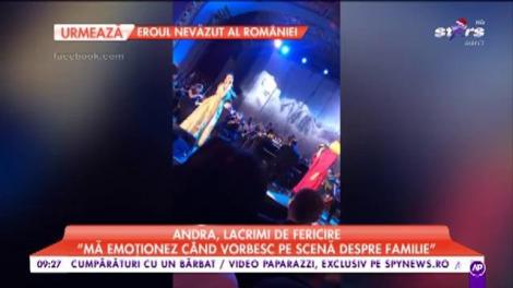 Andra, lacrimi de fericire. Ce s-a întâmplat cu artista pe scenă