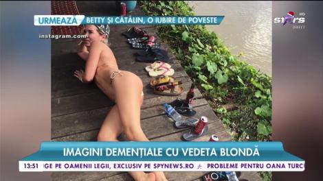 Moș Nicolae nu a uitat-o pe Gina Pistol. Imagini demențiale cu iubita blondă