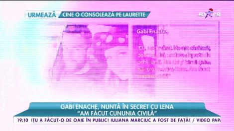 Gabi Enache, nuntă în secret cu Lena: ”Ne-am căsătorit doar noi doi, undeva departe de ochii lumii”
