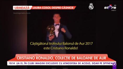 Cristiano Ronaldo a câştigat Balonul de Aur pentru a cincea oară!