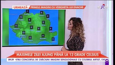 Vreme frumoasă pentru luna lui decembrie. Maximele ajung până la 13°C