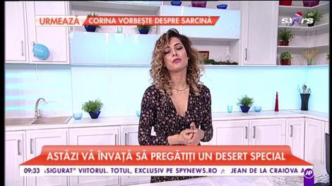 Chef Roxi ne pregătește „Prăjitură din pișcoturi cu crema de iaurt și fructe”