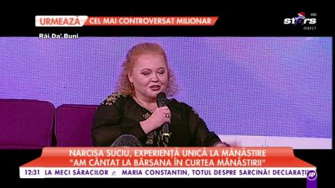 Narcisa Suciu, experiență unică la mânăstire: ”Am cântat la Bârsana, în curtea mânăstirii”