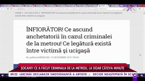 Criminala de la metrou a fost reținută de poliție. Ce legătură există între victimă și ucigașă