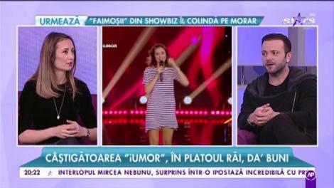 Ana Maria Calița, câștigătoarea „iUMOR”, i-a întors sărutul lui Bendeac: „Înainte să intru pe scenă, mi s-a făcut rău”