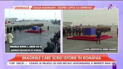 Imaginile care scriu istorie. Trupul Majestății Sale, Regele Mihai a ajuns în România