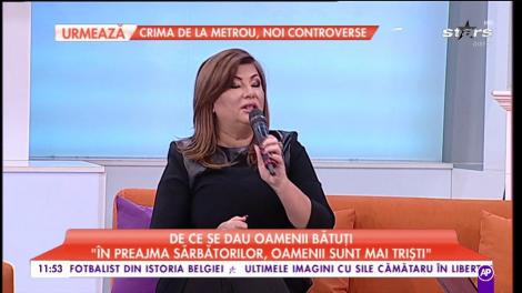 De ce se dau oamenii bătuți. ”În preajma sărbătorilor, oamenii sunt mai triști”